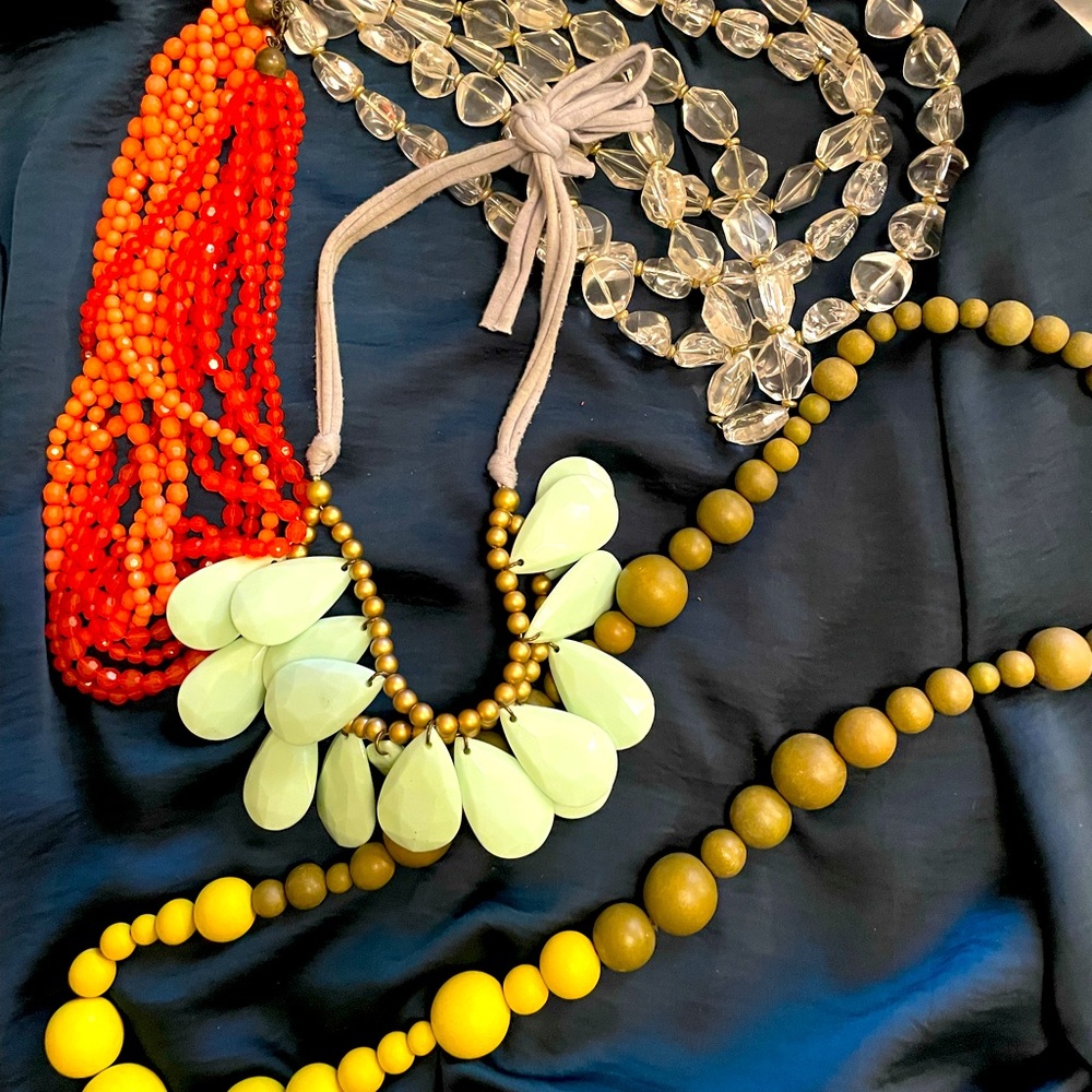 Lot of four Anthropologie necklaces